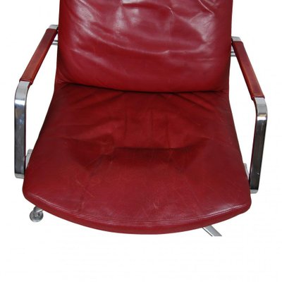 Lounge Chair in Red Leather by Jørgen Kastholm, 1990s-MTD-1438200