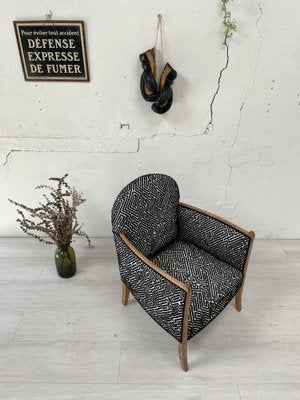 Lounge Chair in Wood and Fabric-UX-1261276