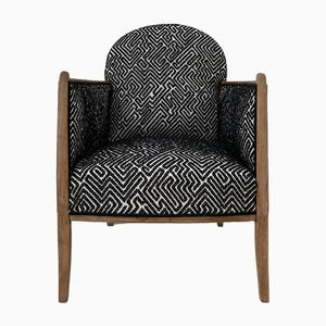 Lounge Chair in Wood and Fabric-UX-1261276