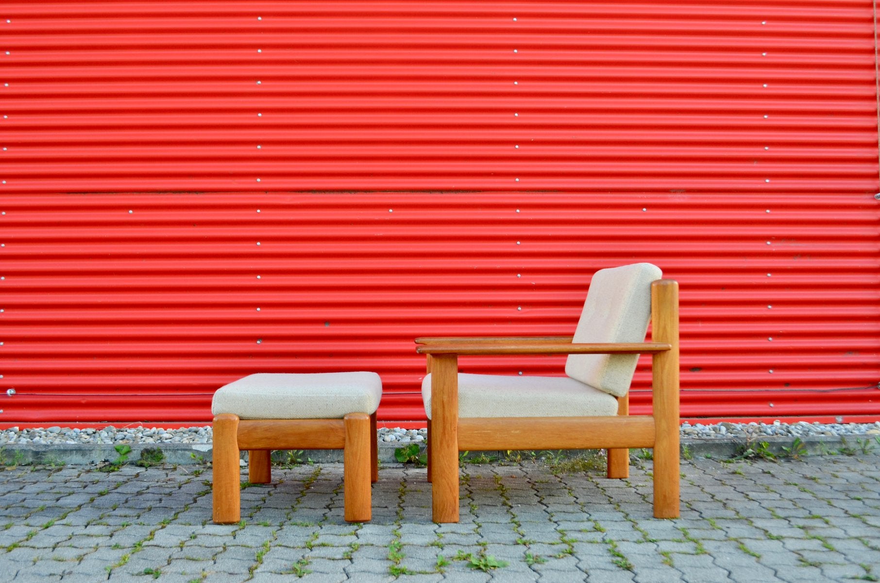 Lounge Chair & Ottoman from Knoll Antimott, 1960s, Set of 2-UF-735898