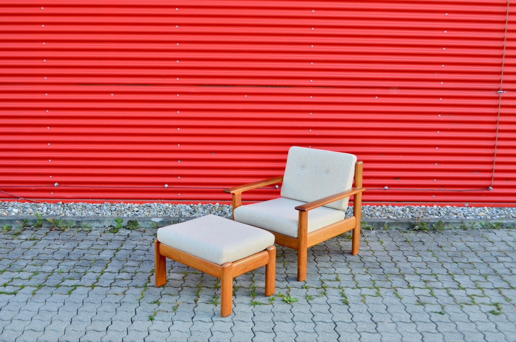 Lounge Chair & Ottoman from Knoll Antimott, 1960s, Set of 2