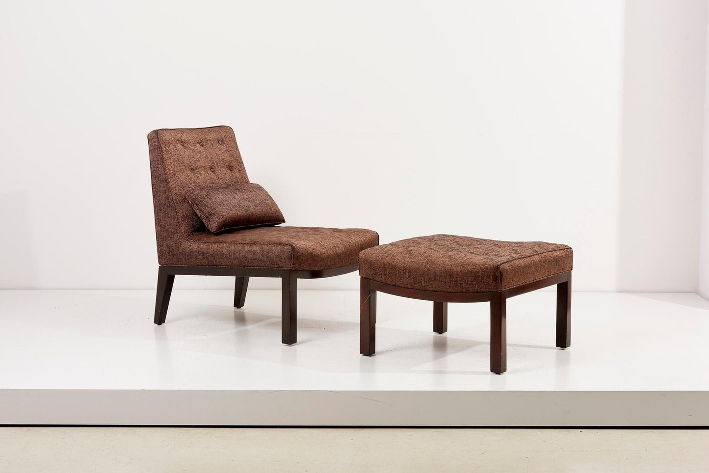 Lounge Chair with Ottoman by Edward Wormley for Dunbar, USA, 1960s, Set of 2