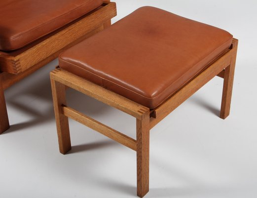 Lounge Chair with Ottoman by Henry Schubell for Madsen & Schubell, 1960s, Set of 2-HJB-1422314