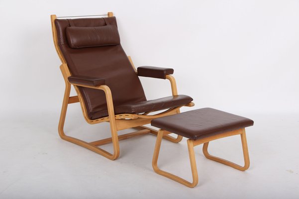 Lounge Chair with Stool by Ditte & Adrian Heath for France & Søn / France & Daverkosen, Set of 2-DQ-985191