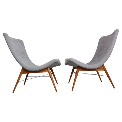 Lounge Chairs attributed to Miroslav Navratil, 1959s, Set of 2-DT-2026109