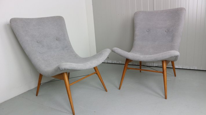 Lounge Chairs attributed to Miroslav Navratil, 1959s, Set of 2-DT-2026109