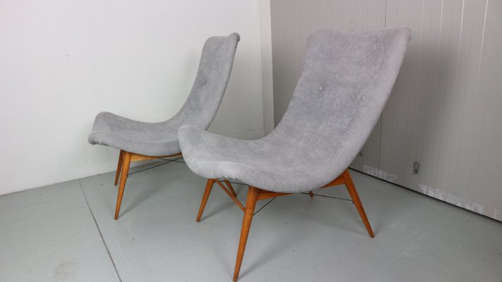 Lounge Chairs attributed to Miroslav Navratil, 1959s, Set of 2-DT-2026109