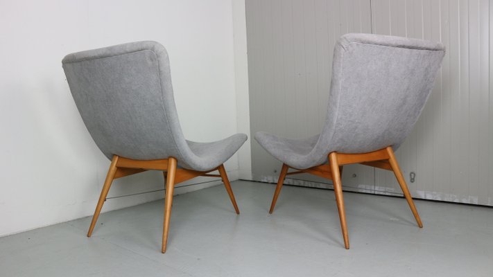 Lounge Chairs attributed to Miroslav Navratil, 1959s, Set of 2-DT-2026109