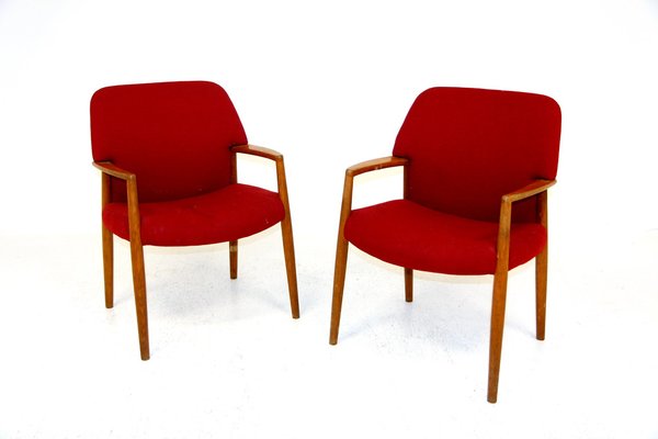 Lounge Chairs by Ejnar Larsen & Aksel Bender for Fritz Hansen, 1960, Set of 2-GEK-1240601