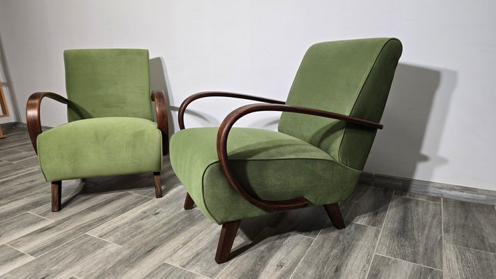 Lounge Chairs by Jindrich Halabala, 1940s, Set of 2-QJA-2034756