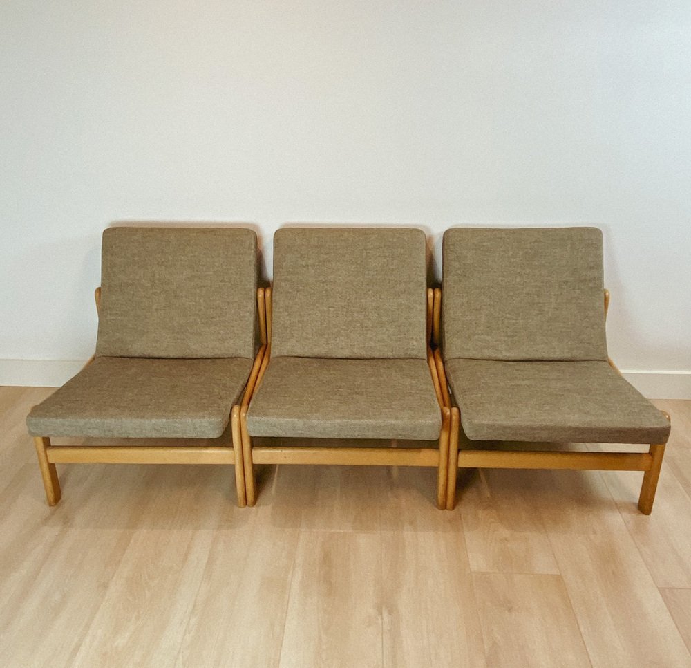 Lounge Chairs by Jørgen Baekmark for FDB, 1960s, Set of 3