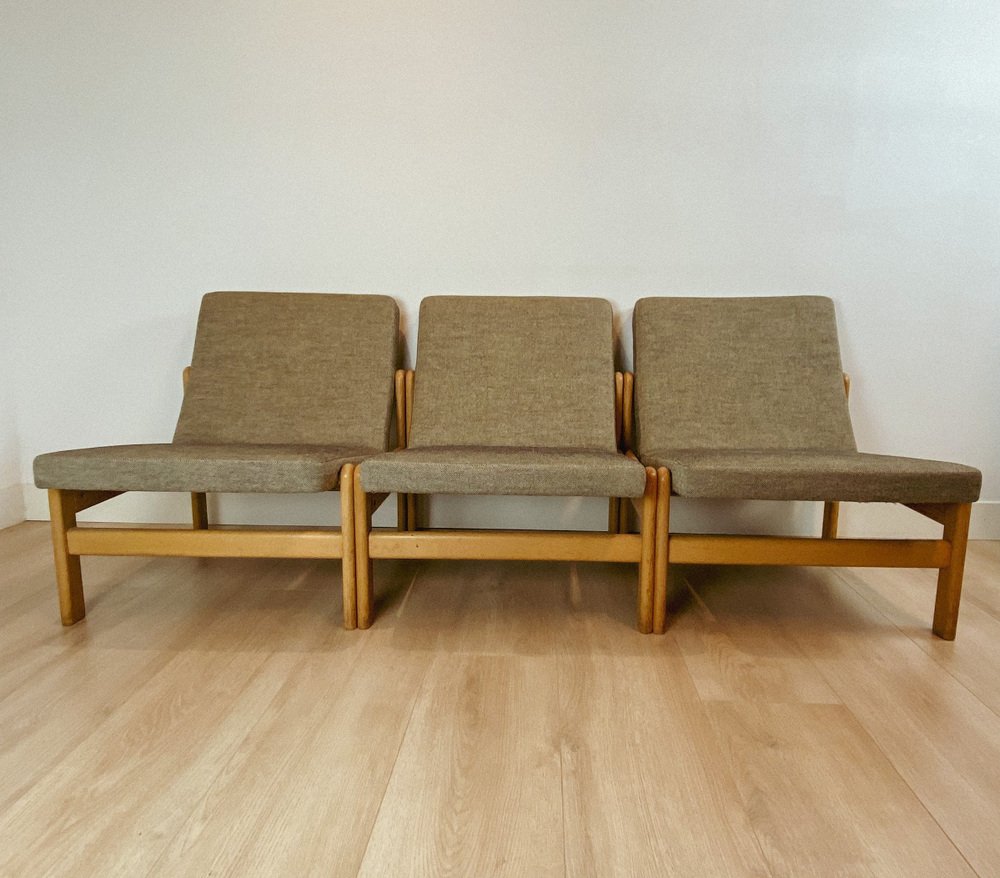 Lounge Chairs by Jørgen Baekmark for FDB, 1960s, Set of 3