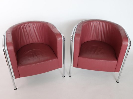 Lounge Chairs in Bentwood and Leather by Christoph Zschocke for Thonet, 1990s, Set of 2-VNE-966060