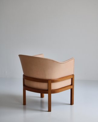 Lounge Chairs in Mahogany and Leather by Mogens Koch for Rud Rasmussen, 1950s, Set of 2-WRF-1142951