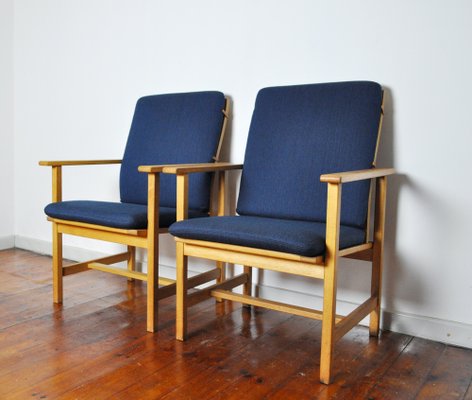 Lounge Chairs in Oak by Børge Mogensen for Fredericia Stolfabrik-HPQ-1336761