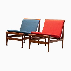 Lounge Chairs in Teak by Kai Lyngfeld Larsen for Søborg Møbelfabrik, 1960s, Set of 2-ITV-1307209