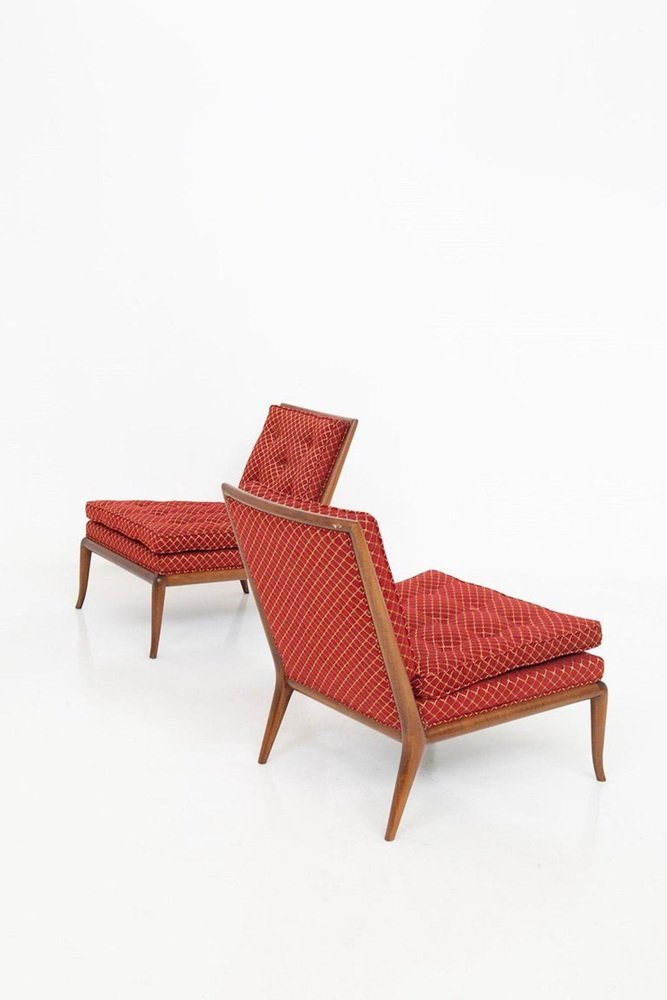 Lounge Chairs in Walnut by Terence Harold Robsjohn-Gibbings, USA, 1950s, Set of 2