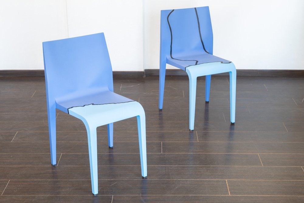 Love Difference Chairs by Michelangelo Pistoletto for Alias, 2009, Set of 2