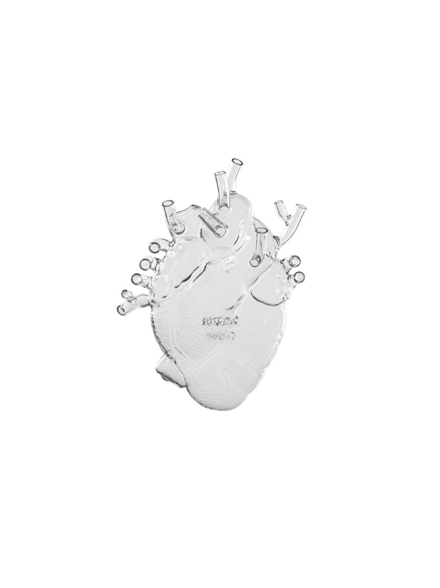 Glass Vase Love in Bloom Heart by Seletti