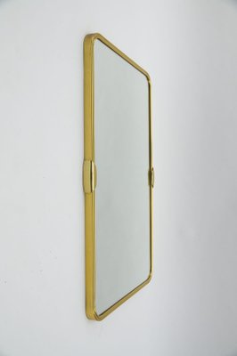 Lovely Brass Wall Mirror, 1950s-KQB-1283348