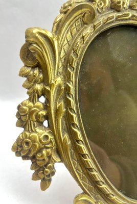 Lovers Knot Double Picture Frame in Polished Brass, France, 1900s-MJY-1754146