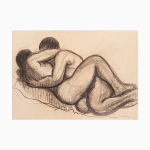 Lovers - Original Charcoal Drawing - 1950 ca. 1950 ca.-ZCI-762826