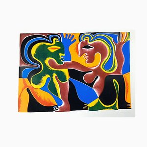 Lovers - Original ScreenPrint by Fritz Baumgartner - 1970 ca. 1970-ZCI-759807