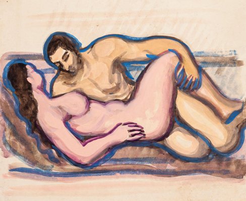 Lovers - Original Watercolor - 1950 ca. 1950 ca.-ZCI-757822