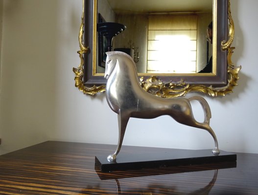 Lovet-Lorski, Modernist Art Deco Style Horse, Bronze on Marble Base, 1970s-FPY-2028203