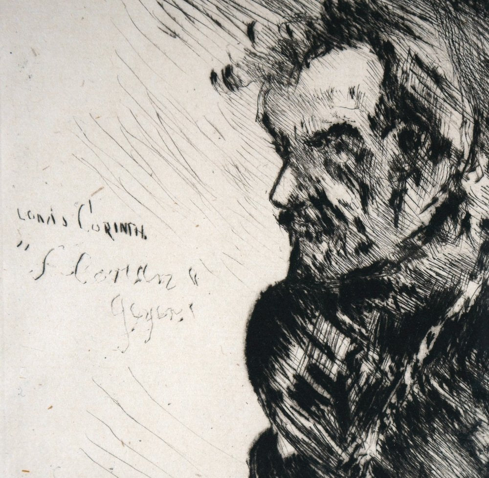 Lovis Corinth, Rudolf von Rittner as Florian Geyer, 1924, Etching