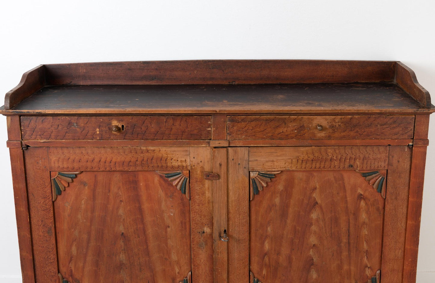 Low and Wide Red Swedish Sideboard