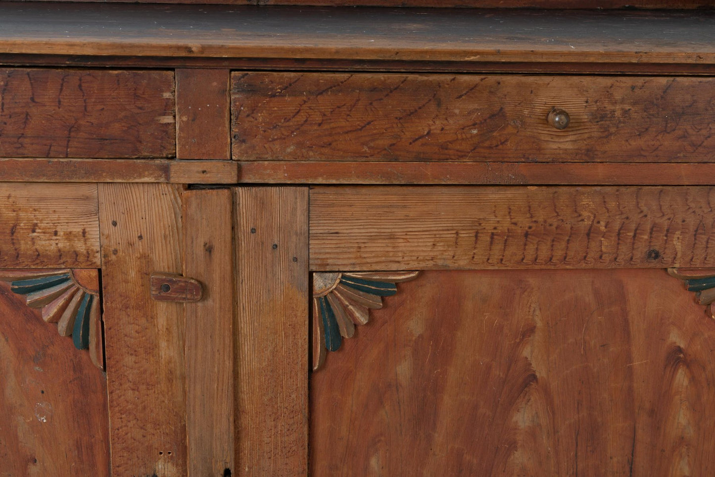 Low and Wide Red Swedish Sideboard