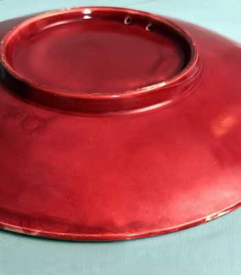 Low Art Deco French Glazed Ceramic Bowl in the style of Saint Clément, 1930s-QRS-2043782