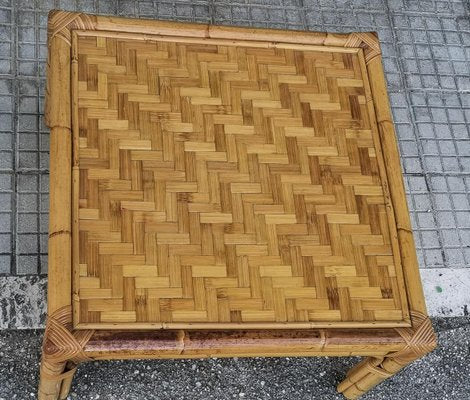 Low Bamboo Coffee Table, 1960s-RAQ-1418514