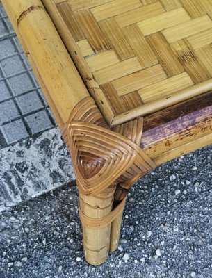 Low Bamboo Coffee Table, 1960s-RAQ-1418514