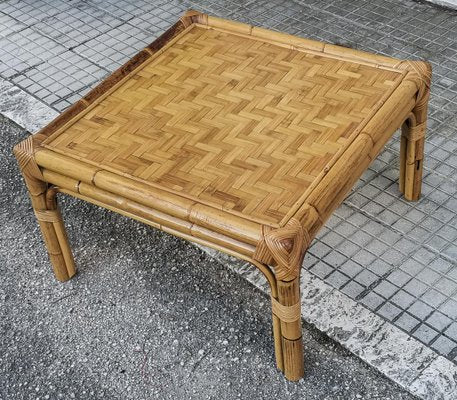 Low Bamboo Coffee Table, 1960s-RAQ-1418514