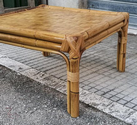 Low Bamboo Coffee Table, 1960s-RAQ-1418514