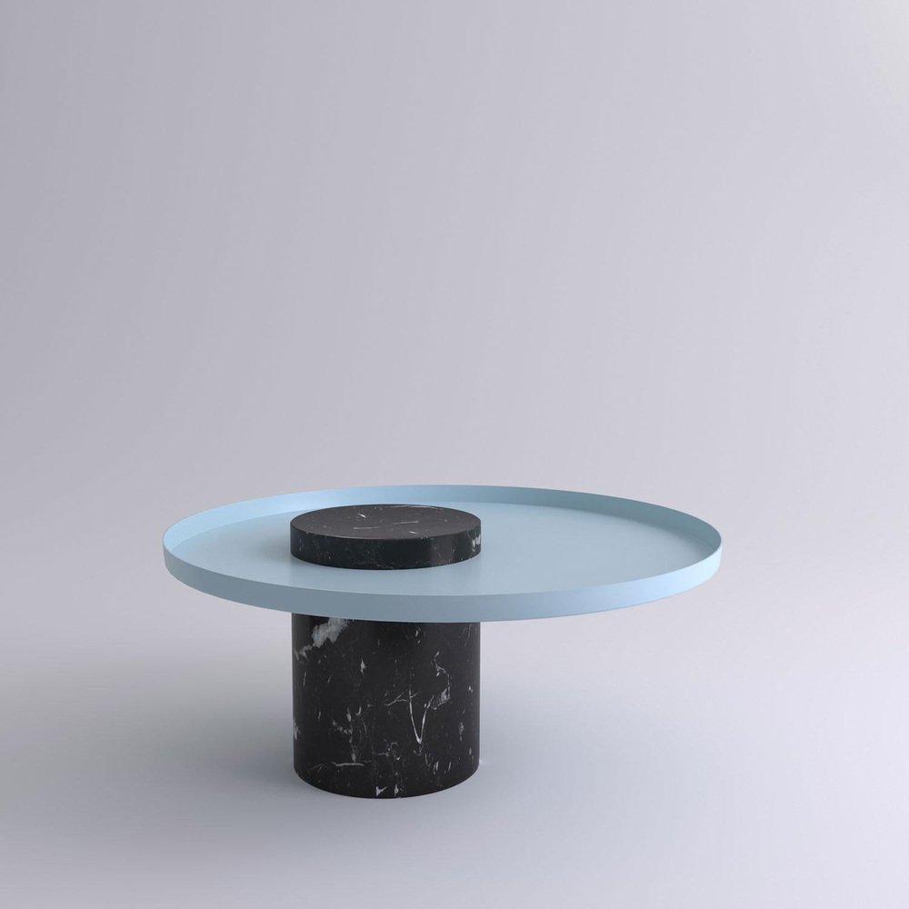 Low Black Marquina Marble Guéridon by Sebastian Herkner