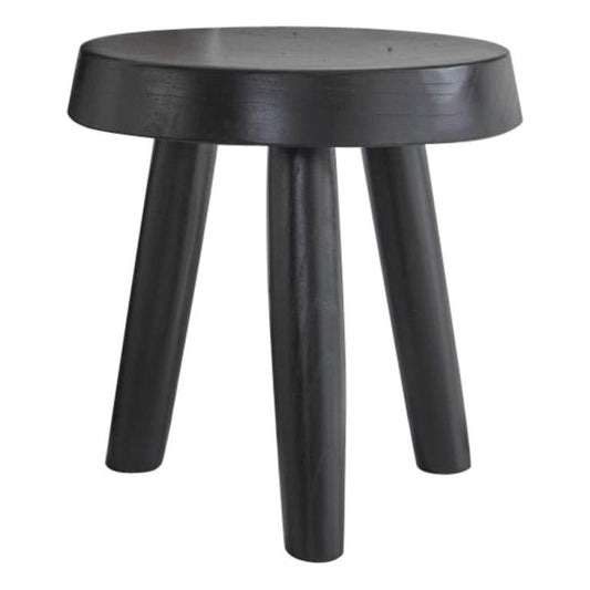 Low Black Stained Milk Stool by Bicci de' Medici Studio