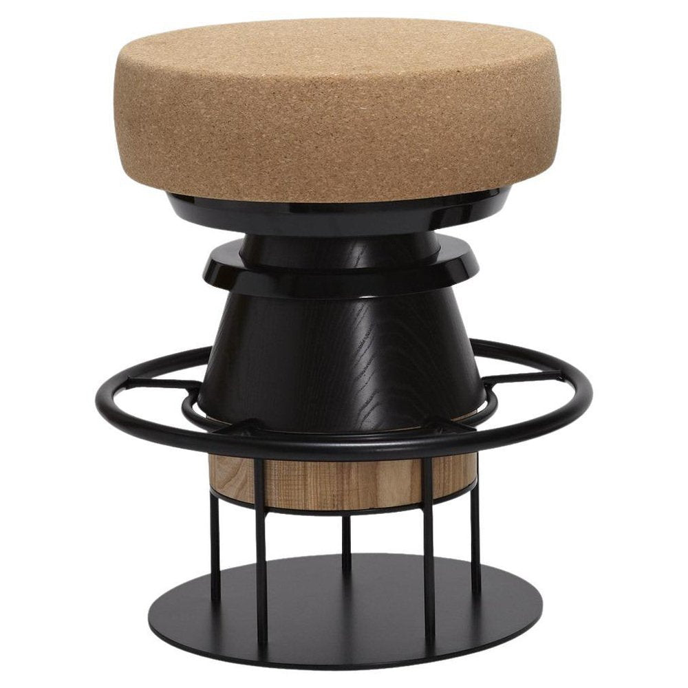 Low Black Tembo Stool by Note Design Studio