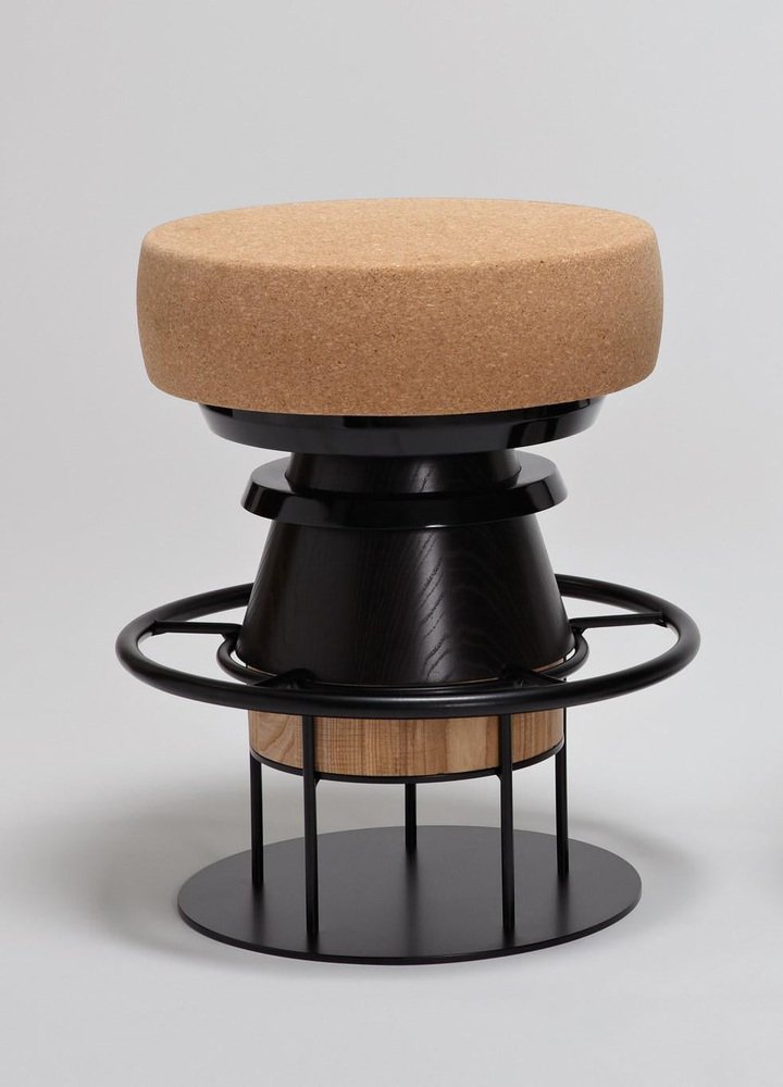 Low Black Tembo Stool by Note Design Studio