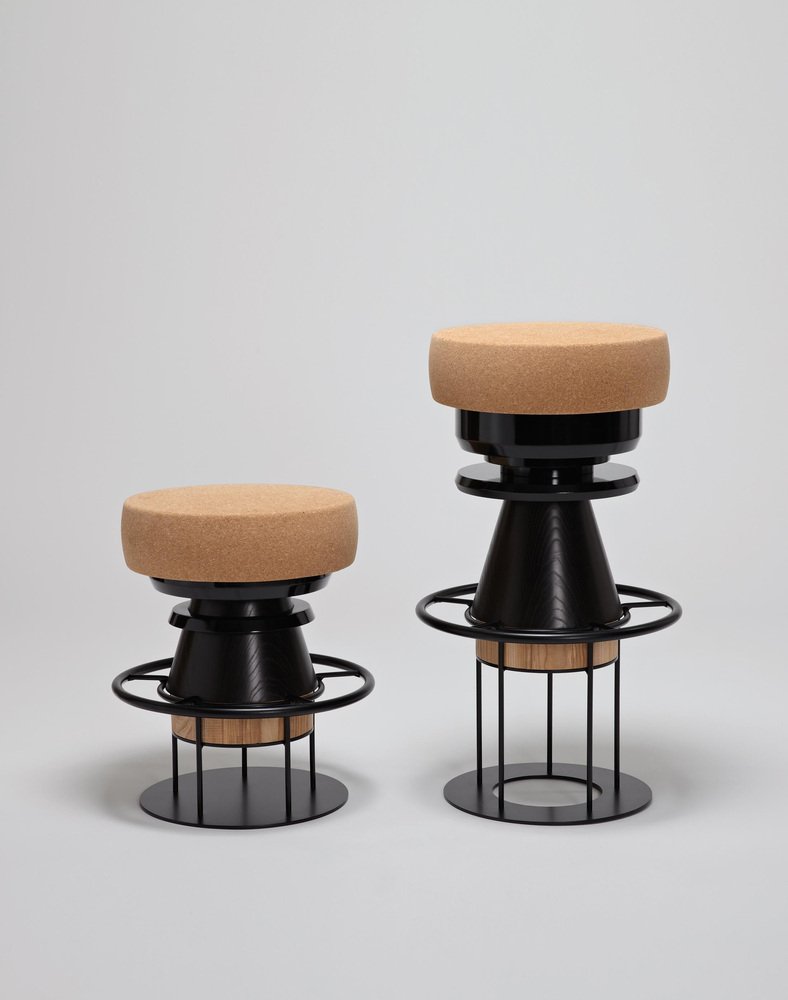 Low Black Tembo Stool by Note Design Studio