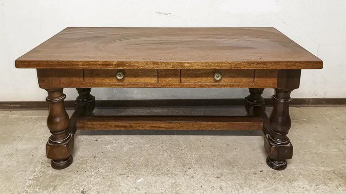 Low Coffee Table in Solid Walnut, Italy, 1990s-RAQ-1152957