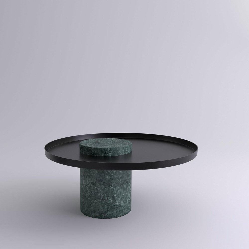 Low Indian Green Marble Guéridon by Sebastian Herkner