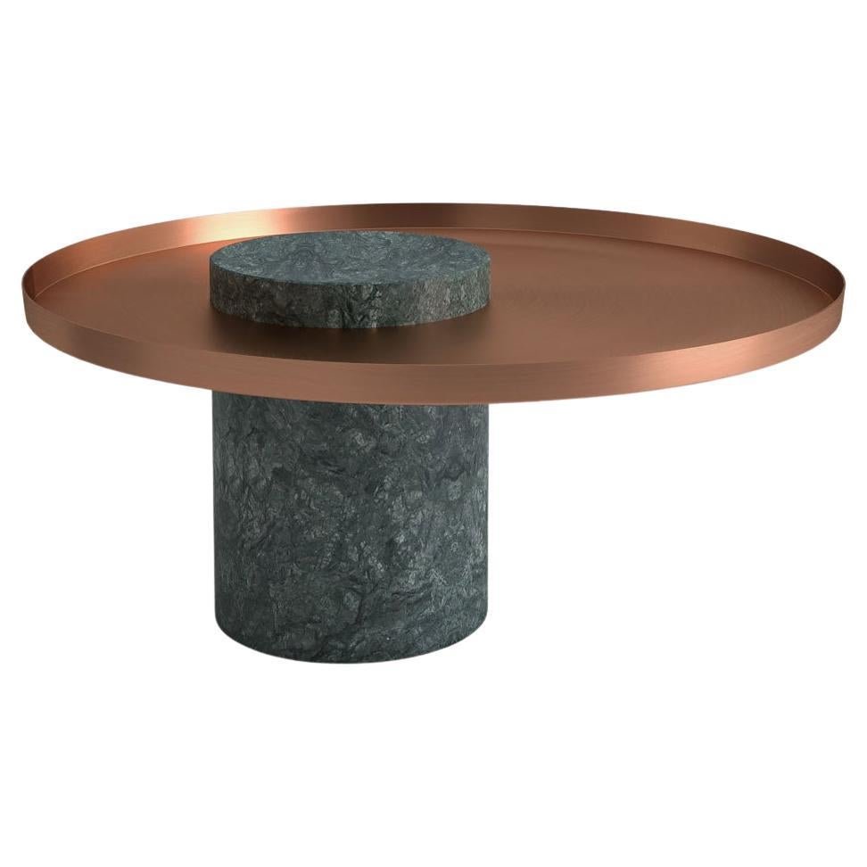 Low Indian Green Marble Guéridon Table by Sebastian Herkner