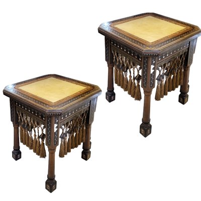 Low Inlaid Wood Auxiliar Tables by Carlo Bugatti, Set of 2-TCS-1739806