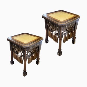 Low Inlaid Wood Auxiliar Tables by Carlo Bugatti, Set of 2-TCS-1739806