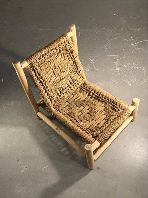 Low Light Wooden Armchair by Adrien Audoux & Frida Minet, 1950-NLF-1719458