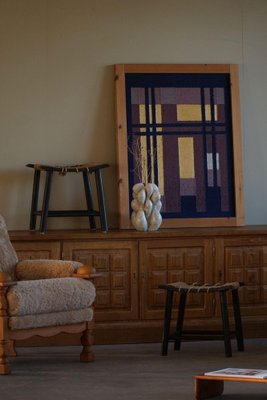 Low Mid-Century Danish Rectangular Brutalist Sideboard in Oak, 1950s-MXF-2041647