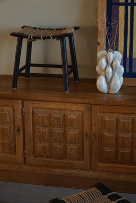 Low Mid-Century Danish Rectangular Brutalist Sideboard in Oak, 1950s-MXF-2041647